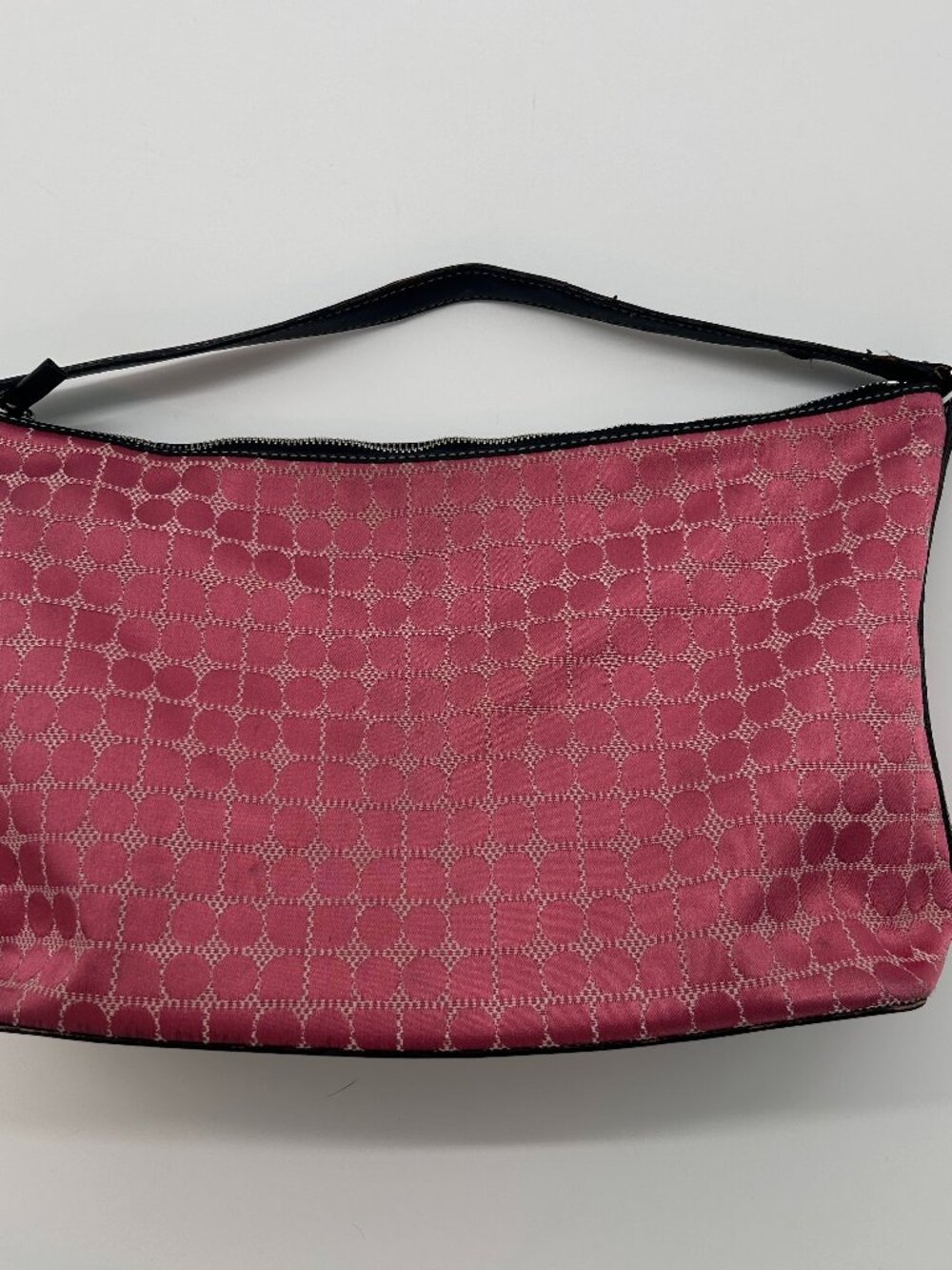 Vintage KATE SPADE Dot Noel Large Ruby Pink Handbag Shoulder Bag Purse